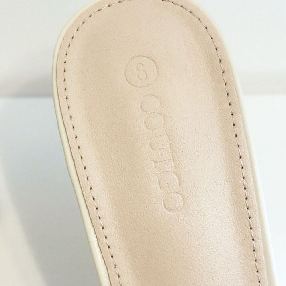 Open Toe Slides Heels Wedge Sandals Ivory Size 8 Summer Vacation Resort Wear - Picture 3 of 12
